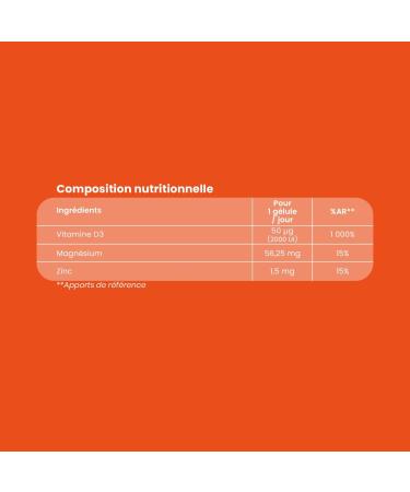 Santarome - Vitamine D3 Liposomale 2000 UI Immunit & Capital Osseux Avec Magn sium & Zinc Haute Assimilation Vegan Sans Gluten 2 mois Fabriqu en France - Buy Online on GoSupps.com