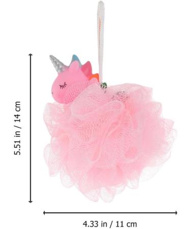 3pcs Unicorn Bath Balls for Infants - Comfortable Body Scrubbers & Loofah for Toddler Bath Time | Pink Household Cleaning Essentials - Buy Online on GoSupps.com
