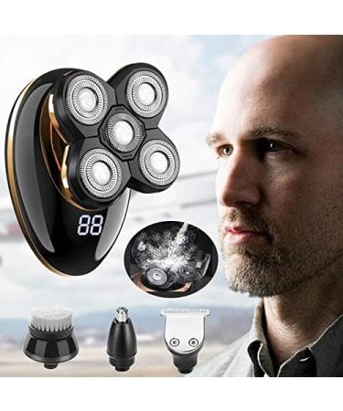 Buy Electric Razor for Men - 5 in 1 Shaver with Floating Heads Hair Clipper Nose & Ear Trimmer | USB Rechargeable & Facial Cleaning Brush - Buy Online on GoSupps.com