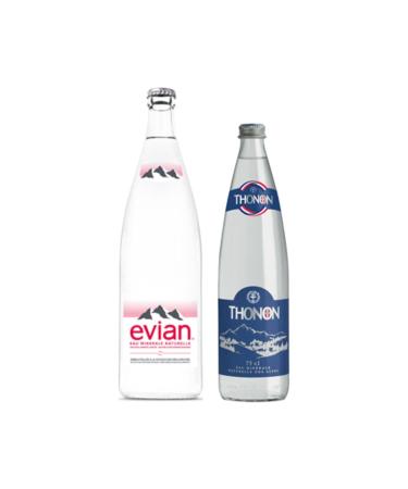 Evian bouteilles (6x1L) Thonon bouteilles (6x 75 cl)