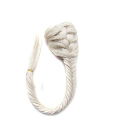 Hair Bun 20 Inch Fishbone Braid Ponytail Hair Extensions Synthetic Bun with Drawstring Hair Comb Ponytail Braided Ponytail Hair Extension Hair Piece (Color : #60)