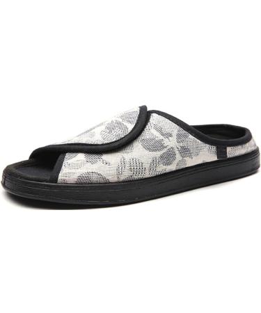 Plantar Fasciitis Shoes for Men and Women Diabetic Slippers Elderly Slippers Adjustable Orthopedic Slippers Closure Toe Swollen Feet Slippers for Elderly Swollen Feet Relief 42 1