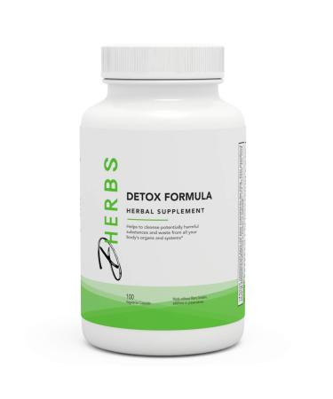 Dherbs Detox Formula Supplement Herbal Body Cleanse with Dandelion Root (100 Capsules)