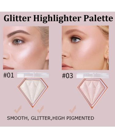 Shop Pink Highlighter Makeup Palette | Glitter & Shimmer Face Illuminator - 1.62 oz (Pack of 1 - Buy Online on GoSupps.com