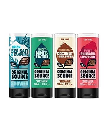 ORIGINAL SOURCE Original Source Pack of 4 shower gels (250 ml mixed)