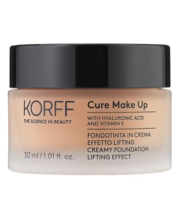 Korff Foundation cream with lifting effect medium coverage with hyaluronic acid and vitamin E fondant and cream satin finish 04 size 30 ml