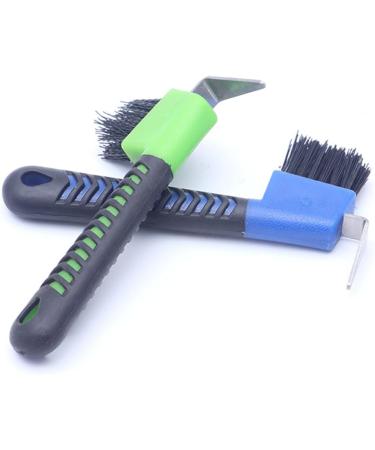 Lezevn 3 Pieces Horse Hoof Pick Brushes with Handle Striped Horseshoe Groove Cleaner Brush Portable Sturdy Horses Hoof Cleaner Horse Grooming Cleaning Tools Random Color - Buy Online on GoSupps.com