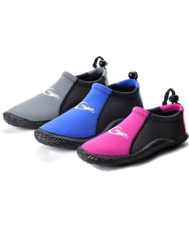 Dive Boots Neoprene Wetsuit Booties 3MM Grey - Men/Women 5/6 | Quick-Dry Anti-Slip Water Sports Boots for Scuba Diving, Surfing, Fishing, Kayaking - Buy Online on GoSupps.com