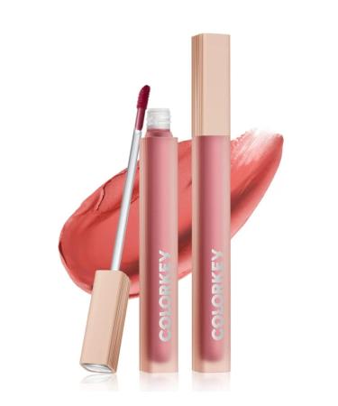 COLORKEY Soft Matte Water Tint  Hydrating Glossy Lip Gloss  Long-Lasting Liquid Lipstick | Moist Fit Without Stickiness | Moisturized | Transparent | Highly Pigmented Lip Tint (O302 Balsam Jasmine)