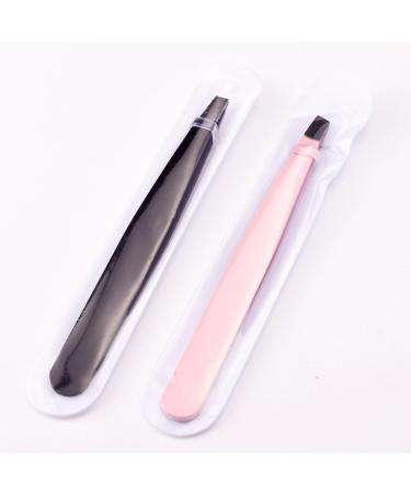 Buy Jojomis Professional Slant Tip Eyebrow Tweezers - Stainless Steel Makeup Tool 2 Pack | International Shipping Available - Buy Online on GoSupps.com