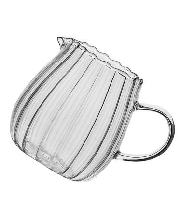 Hemoton Glass Creamer Pitcher Glass Creamer Small with Handle Tea Coffee Creamer Pitchers Dispenser Sauce Serving Pitcher Creamer Jug for Kitchen Clear Glass Creamer Pourer
