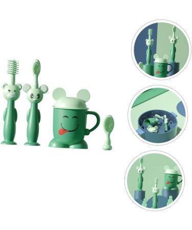 Buy Healvian Silicone Toothbrush Set for Toddlers - Extra Soft Infant Toothbrush with Suction Cup & Cleaning Brush | International Shipping Available - Buy Online on GoSupps.com