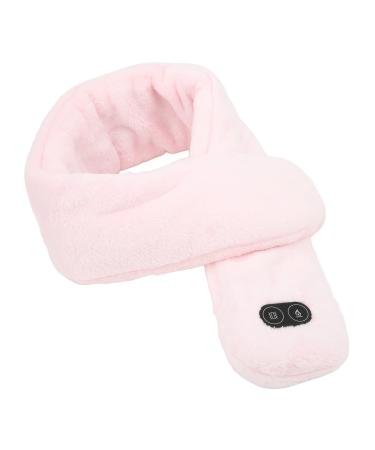 Heating scarf 25 to 45 temperature setting electric heating pillows USB-electrically heated scarf neck heating pillow for men and women winter outdoor sports (light pink)