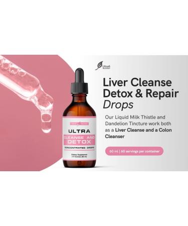 Liver Cleanse Detox Drops with Milk Thistle, Dandelion & Artichoke - Liver Support Formula & Colon Cleanser - Buy Online on GoSupps.com