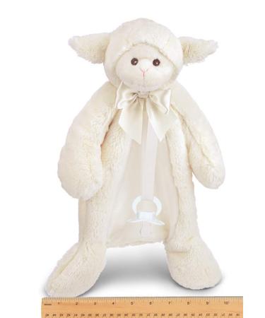 Bearington Baby Lamby Pacifier Pet Plush Stuffed Animal Lovie 15 Inch - White Lamb - Paci Holder Included - Buy Online on GoSupps.com