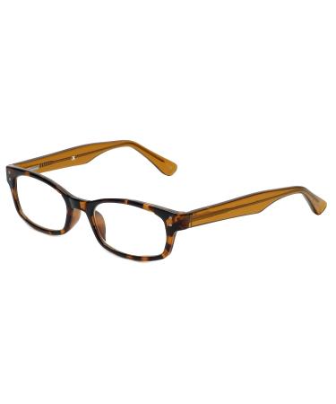 Designer Reading Glasses Channing in Amber-Tortoise +1.00