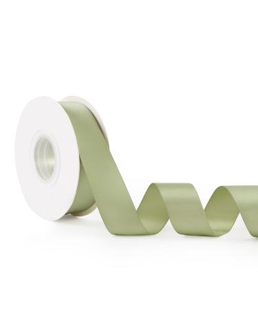 DINDOSAL Double Face Satin Ribbon 1 Inch Sage Green Ribbon Polyester Silk Ribbon for Gift Wrapping Crafts Wedding Decor Birthday Party Baby Shower Flower Bouquet- 25Yards