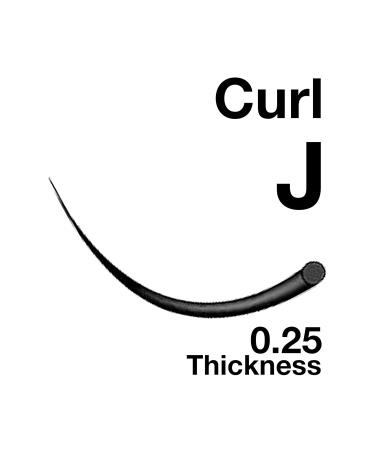 Buy EMILYSTORES 0.25mm J Curl 13mm Volume Lash Extensions - Individual Semi-Dull Black Eyelashes for Perfect Eyelash Extensions - Buy Online on GoSupps.com