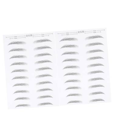 DRESSOOS 4 Sheets Pairs Eyebrow Sticker Hair-like Simulation Artificial Eyebrow Patch Black