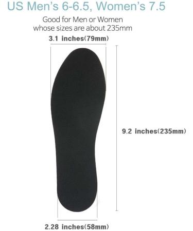 Stick-On Sweat-Absorbing Insoles for Sandals, High Heels, Mules, and Flip Flops - Size 7-7.5 Women's / 6 Men's (235mm) - Buy Online on GoSupps.com