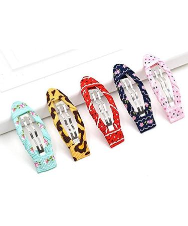 20Pcs 2 Inch No Slip Snap Hair Clips Ribbon Wrapped Barrettes for Girls, Toddlers, Kids, Women - Hair Accessories - Buy Online on GoSupps.com