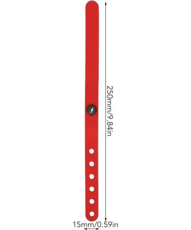 Saluaqui 2 Pack Anti-Static Wireless Negative Ion Bracelets - Washable Silicone Sports Wristbands (Red) - Buy Online on GoSupps.com