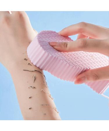 2 Pcs Super Soft Exfoliating Bath Sponge  Magic Exfoliating Bath Sponge  Exfoliating Body Scrub  Reusable  Suitable for Adults and Children (Pink)