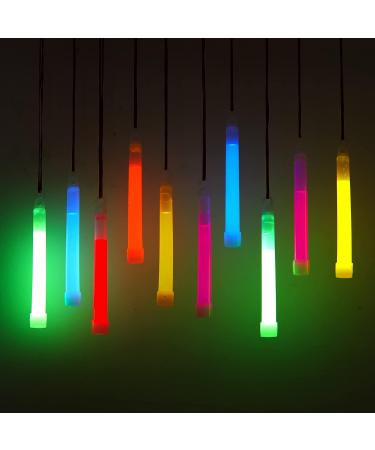 25 Ultra Bright 6 Inch Glow Sticks with Red Ribbon - 12 Hour Duration for Camping, Parties, and Emergency Kit - Buy Online on GoSupps.com
