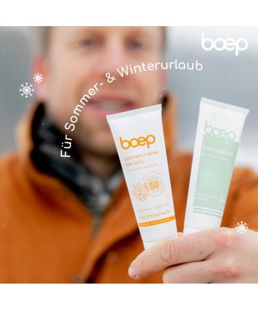 Boep Sunscreen Sensitive LSF 50 | Mineral Sun Protection for Babies Children & Adults | Vegan Natural Cosmetics | Face & Body SPF | 50ml - Buy Online on GoSupps.com