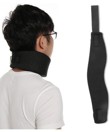 Junlucki Neck Brace - Black Sponge Neck Support for Sports & Sleeping | International Shipping Available - Buy Online on GoSupps.com