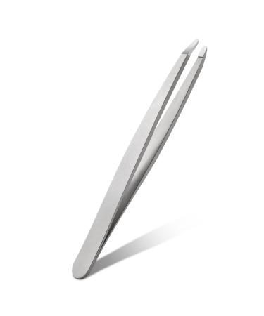 Bezox round mouth tweezers -403 stainless steel tweezers Perfect precision for eyebrow plucking face hair removal high -quality tweezers for ingrown hair face hair silver