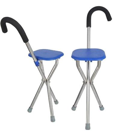 Rely on Walking Walker for Seniors Rollator Adjustable Walking Crutches Cane Seat Walking Stick Seat Canes Three-Legged Stool Chairs for The Elderly The Elderly Walking Stick Stool Blue Interesting - Buy Online on GoSupps.com