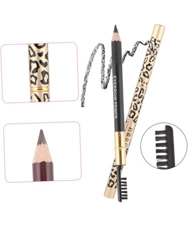 FOMIYES Eyebrow Pencil Brush Set 2 Pieces Long Lasting Makeup Pencils Soft Paste For Easy Application Dark Coffee Multi - Buy Online on GoSupps.com