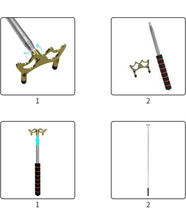 Zhuohai Retractable Billiards Cue Stick Bridge - Gold Pool Bridge with Removable Head - Buy Online on GoSupps.com