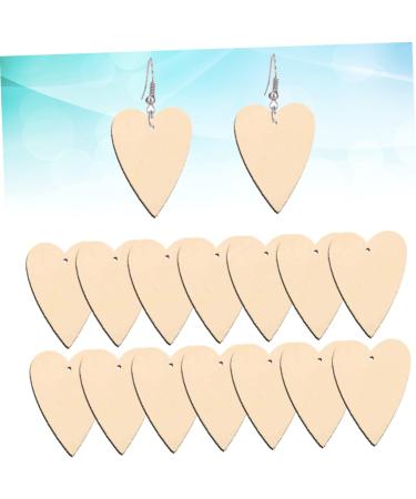 LIFKOME 50pcs Heart Shaped Earrings Wooden Eardrop Ear Accessories Casual Jewelry Party Ear Ornament Earring Studs for Women for Women Fashion and Attractive - Buy Online on GoSupps.com