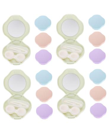 Gleavi travel containers made of silicone 16-part color care box Small plastic container case case-up sets double glasses case barreletui fassetui etui set holder make-up container