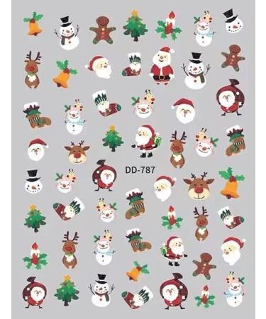9 Sheets Christmas Nail Art Stickers Decals Self-Adhesive Kids Cute White Snowman Snowflakes Winter Snowbell Reindeer Nail Supplies Nail Art Design Decoration Accessories - Buy Online on GoSupps.com