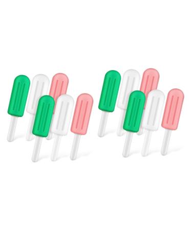 12 Pcs Popsicle Silicone Chew Pacifier Retainer Cases Jaw Teeth Device Child Tray