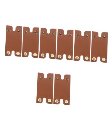 Frcolor Care accessories 8-part men's accessories with leather tip for para-brown travel case Maquina envelopes Afeitar manual shells for men to protect the hands of safety shaving heads Braunx4st 8.5x4.5cmx4pcs