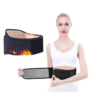 Heating Lower Back Brace Back Support Belt for Pain Relief Heated Back Brace Magnetic Therapy Waist Belt Wrap Adjustable Heating Lumbar Support Belt for Men Women Herniated Disc Sciatica Scoliosis