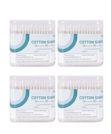 Paper Stick Cotton Swabs- 800 Count Pointy Organic Cotton Buds Double Side Tightly Wrapped Cotton Tips Soft Gentle Chlorine-Free Cruelty-Free Safe Highly Absorbent Pointy & Round (White) cotton swabs 4