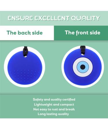 FOMIYES 2pcs Blue Evil Eye Sensory Chew Necklaces for Kids - Oral Motor Teether Silicone Necklace for Boys and Girls - Buy Online on GoSupps.com