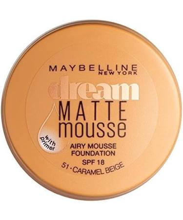 Maybelline Foundation Dream Matte Mousse 51 Caramel Beige - Buy Online on GoSupps.com