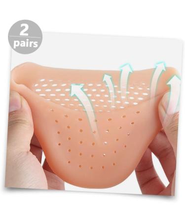 Gleavi 2 Pairs Toe Sleeve Silicone Socks - Women's Comfy Shoes Protector for Pointe Ballet Slipper - Toe Caps, Guards & Protectors - Assorted Colors - 9X7CM - Buy Online on GoSupps.com