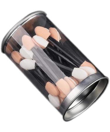 PULABO Dual Sided Eyeshadow Brush 30piece Portable Sponge Tipped Oval Makeup Applicator Tools for Eyeshade Convenient