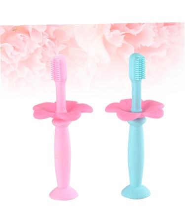 Beaupretty 2pcs Silicone Finger Toothbrush Set for Kids - Safe Training Toothbrush with Protective Baffle - Buy Online on GoSupps.com