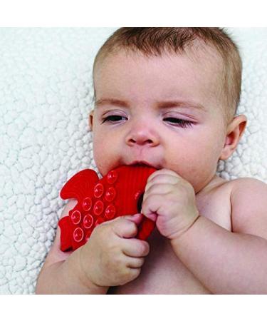 Poppies Red Rocket BPA-Free Silicone Suction Teether & Bath Toy - Buy Online on GoSupps.com