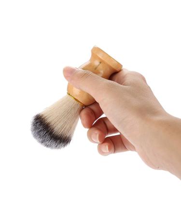 Wooden Shaving Brush Stand for Men - Portable Soft Synthetic Hair Handle | Barber Salon Tool - Buy Online on GoSupps.com