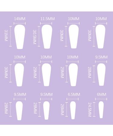 Poliphili 24Pcs Super Long Gradient Press on Fake Nails | Extra Long Coffin Art Manicure | Yellow Blue False Nails Tips - Buy Online on GoSupps.com