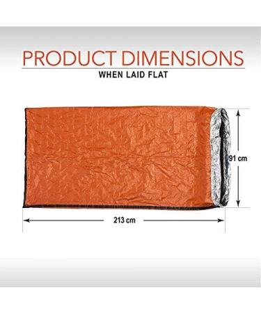 Bramble Thermal Emergency Bivouac Sack - 2 Pack Ultra-Light Waterproof Rescue Blankets for Camping Hiking & Emergencies - 213x91cm - Buy Online on GoSupps.com